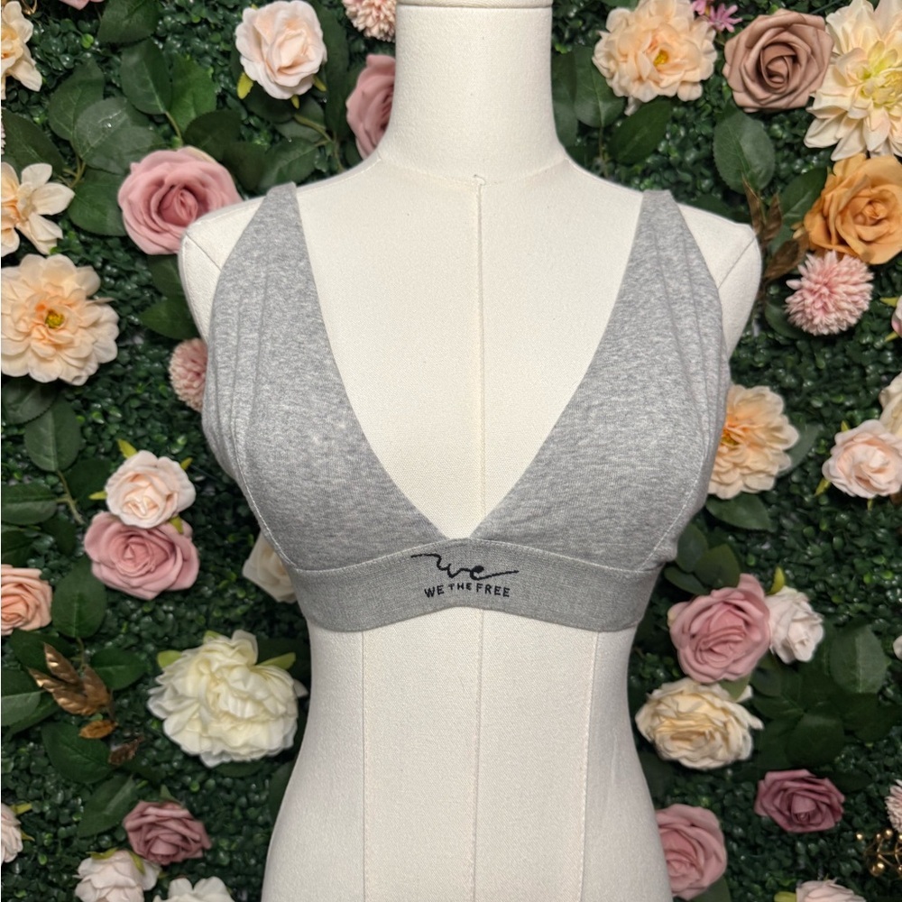 We The Free Heather Gray Triangle Bralette NWT - Picture 3 of 7